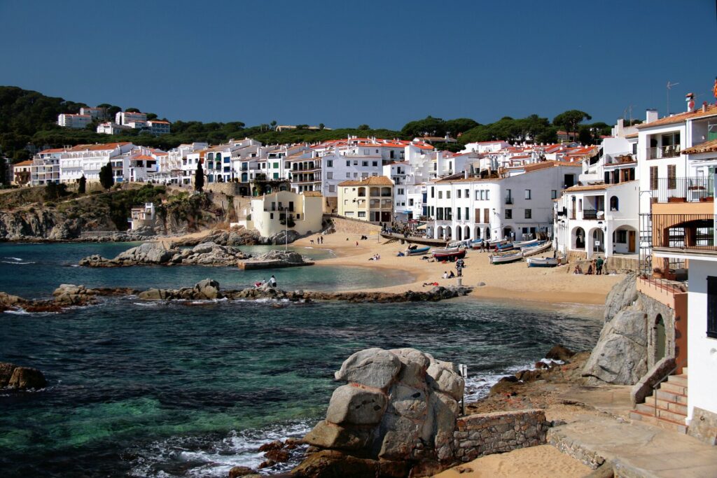 Calella de Palafrugell desde las rocas de Port Bo